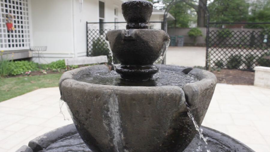 Fountain on a patio